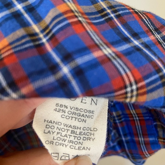 Doen Roselle Plaid Top Medium - Picture 5 of 6